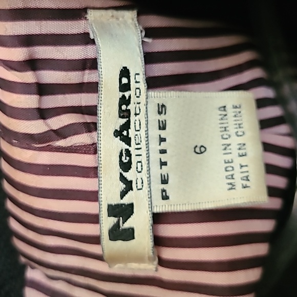 Jacket Size 6P Black Linen Rayon 3/4 Sleeve Classic Preppy Style Office Career - Picture 6 of 7